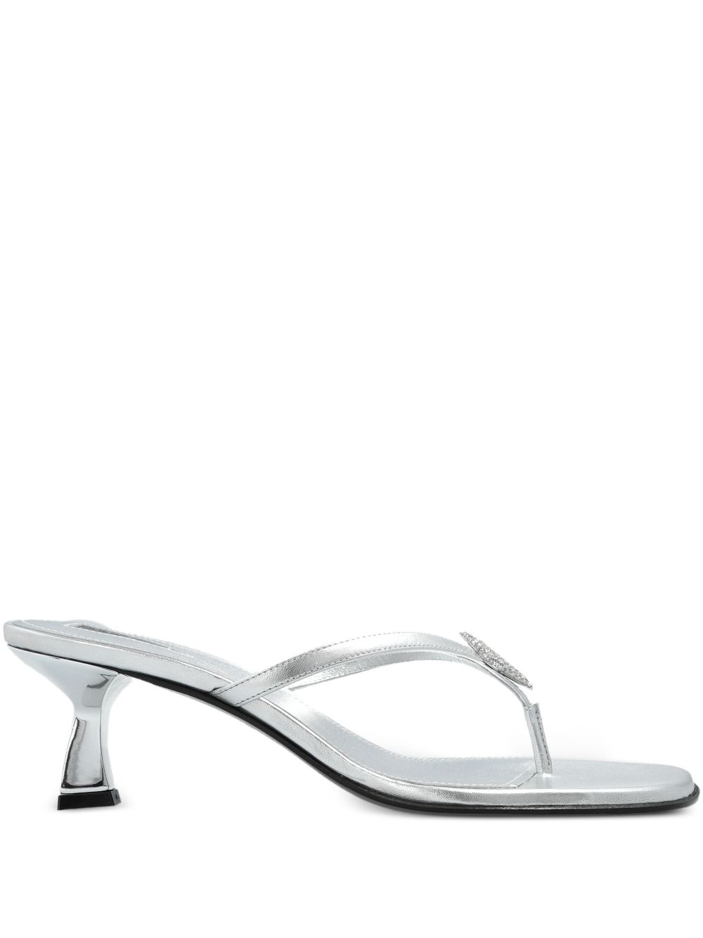 Nodaleto metallic-leather sandals - Grey