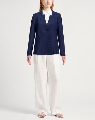 Woman Jacket Navy Size 10 Polyamide, Elastane