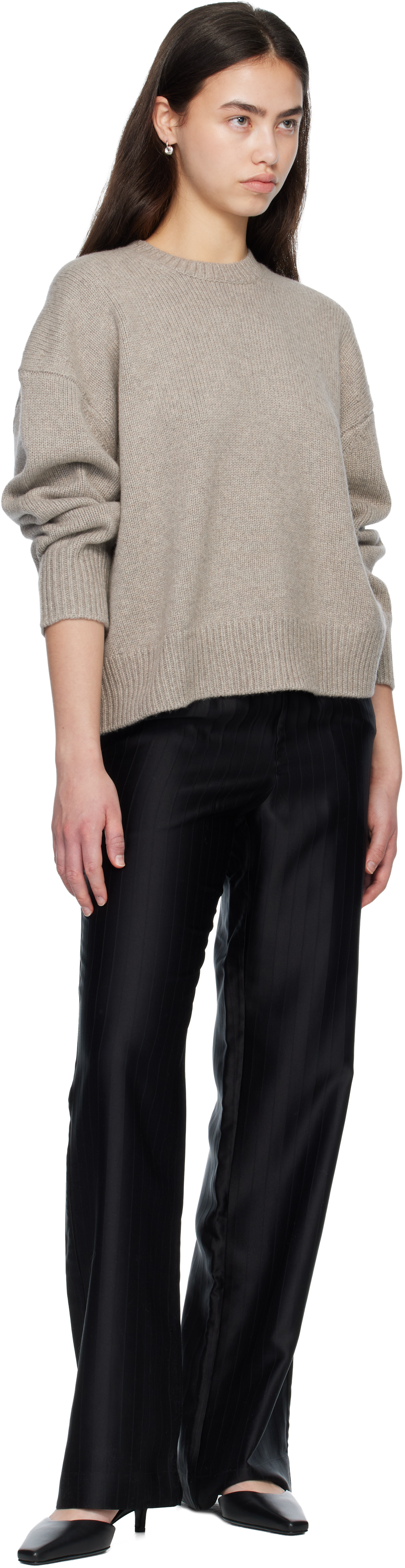Taupe PIA Oversized Cashmere Sweater