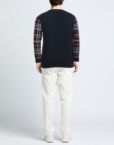 Man Sweater Midnight blue Size L Cotton