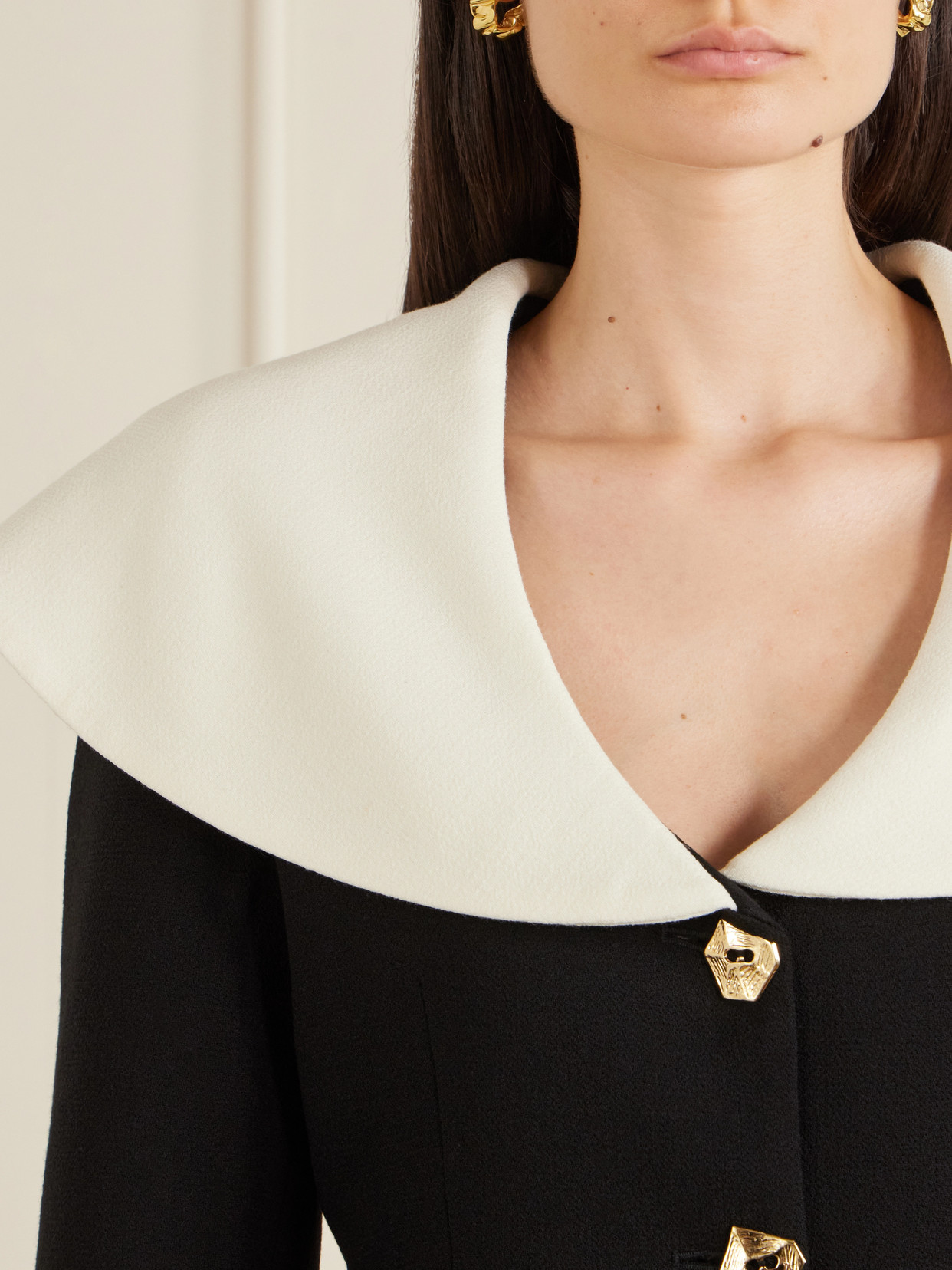 Manuela Embellished Wool Jacket - Black