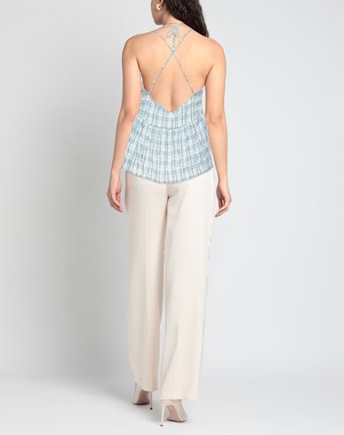Woman Top Sky blue Size 6 Viscose, Cotton, Polyamide, Elastane