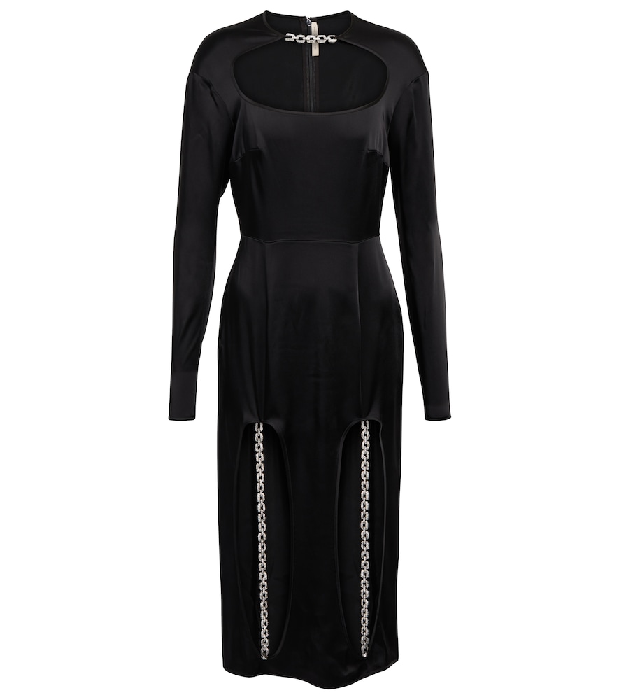 Cutout embellished midi dress