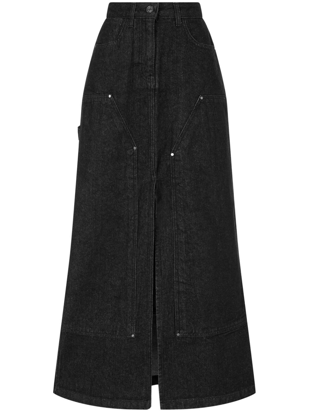Denim maxi skirt - Black