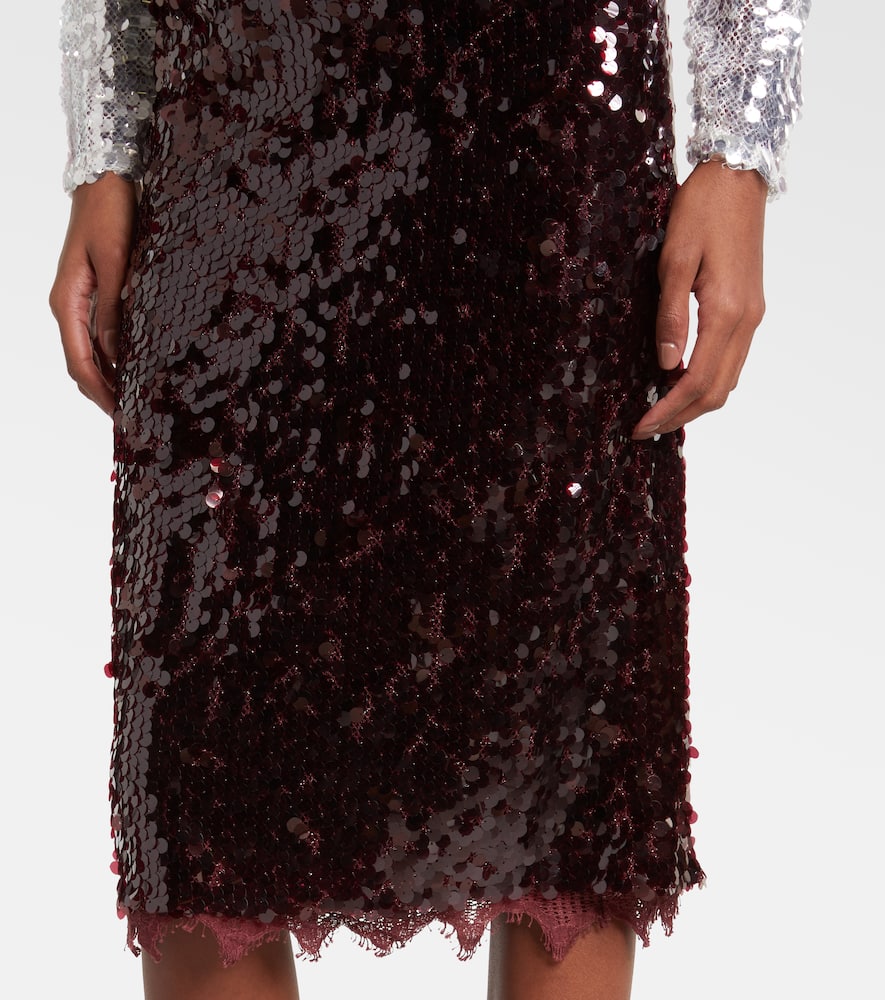 Opaline sequined midi skirt