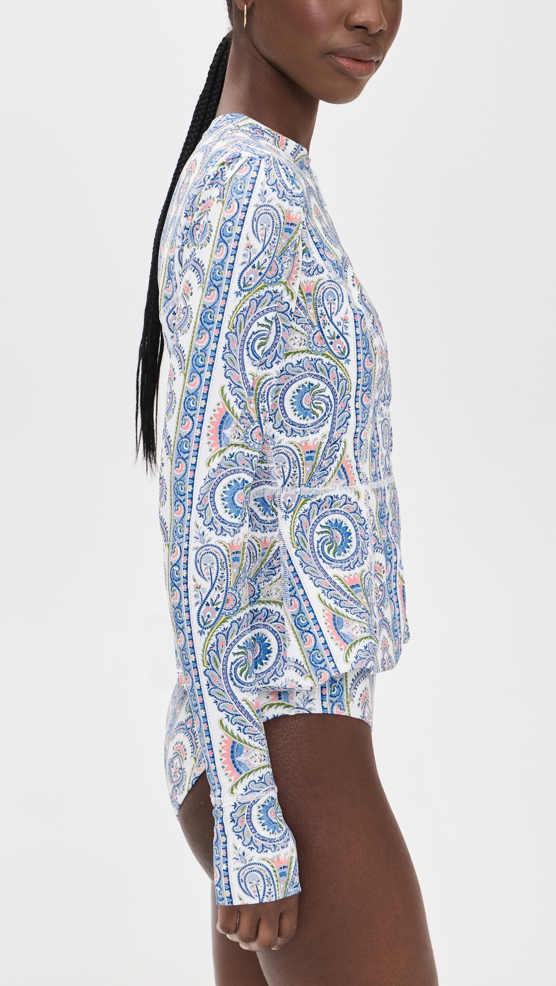 The Alexia Rashguard Top Corsica Paisley Blue