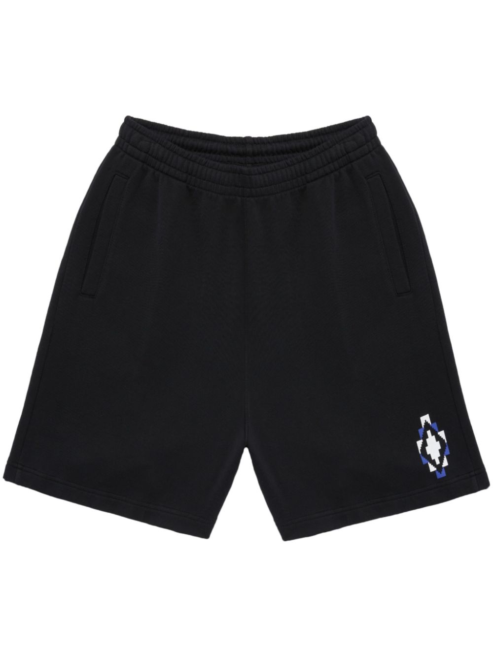 Bandana Cross cotton track shorts - Black
