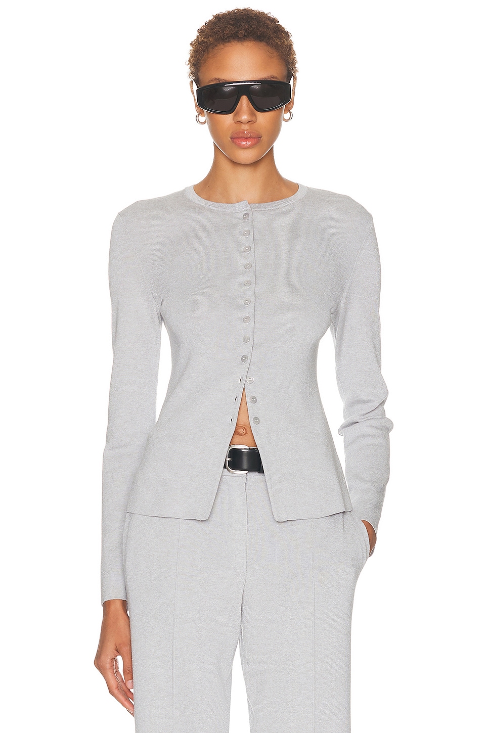 SRG Demya Cardigan in Light Grey - Light Grey. L also in XXS, XS, S