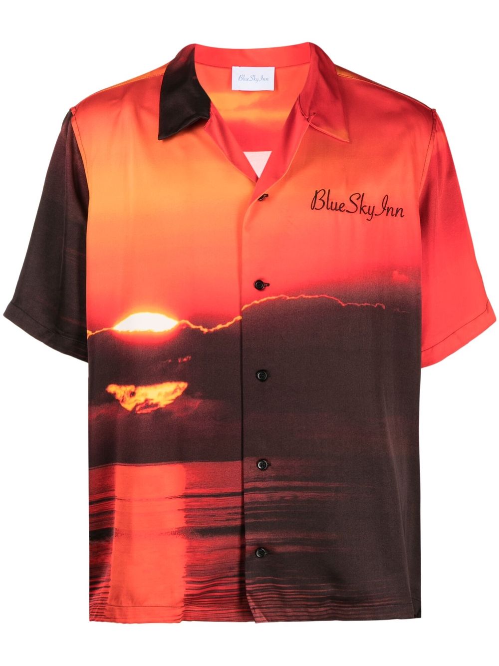 Suncloud logo-embroidered shirt - Orange