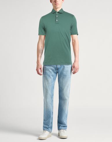 Man Polo shirt Green Size 36 Organic cotton