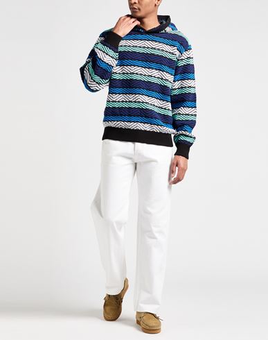 Man Sweater Blue Size 38 Cotton, Polyamide
