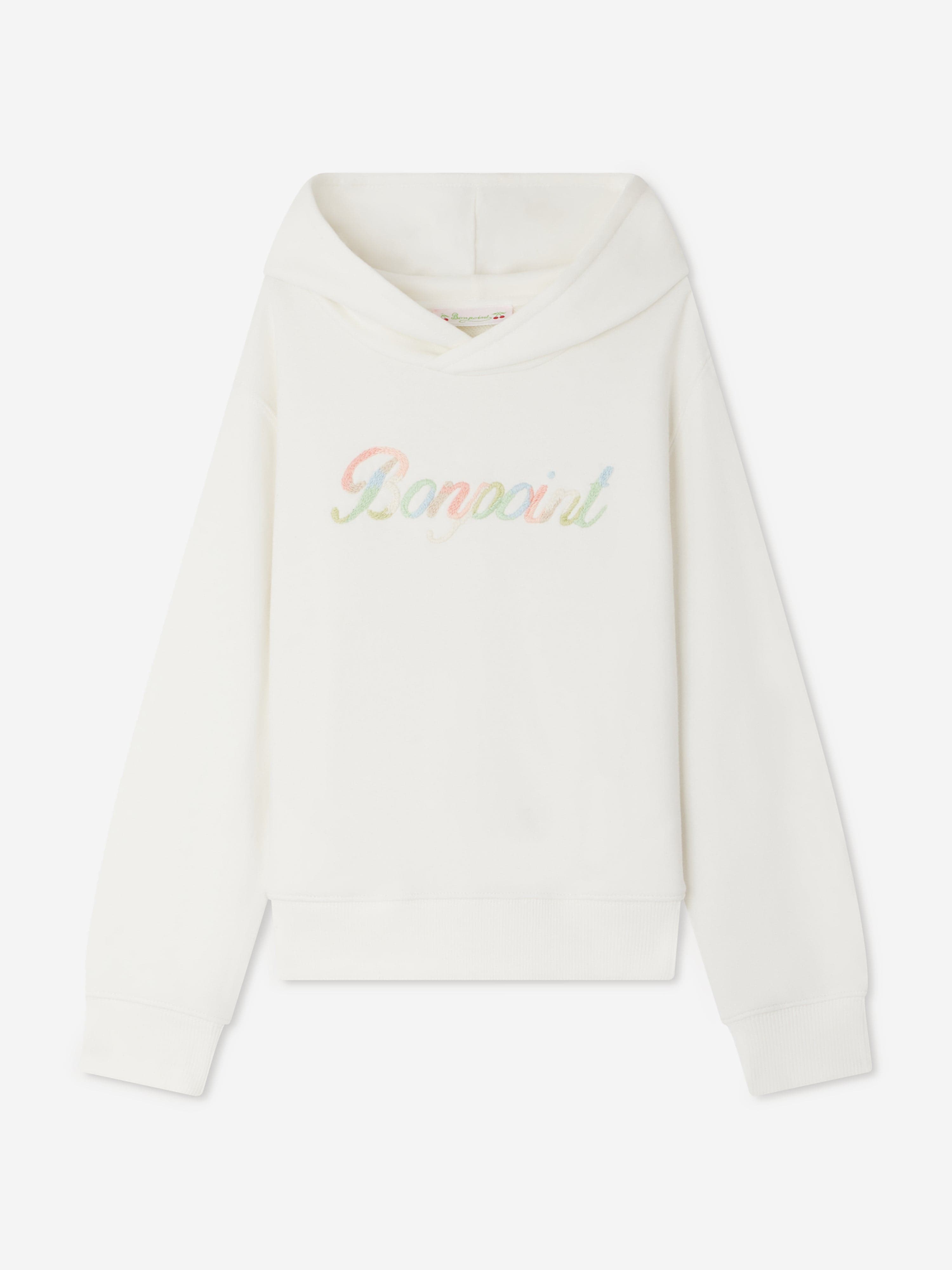 Bonpoint Girls Tita Hoodie in Ivory 10 Yrs