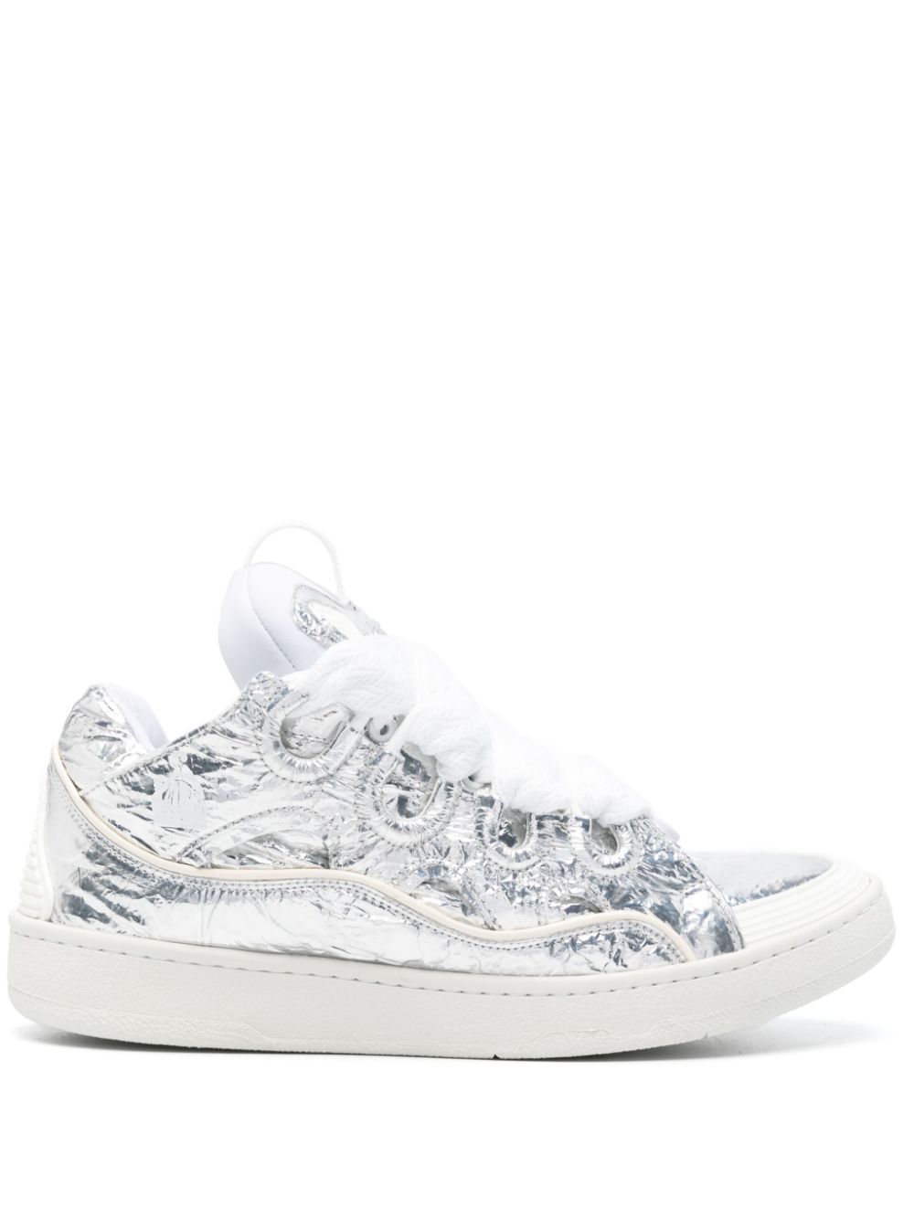 Curb crinkled sneakers - Silver