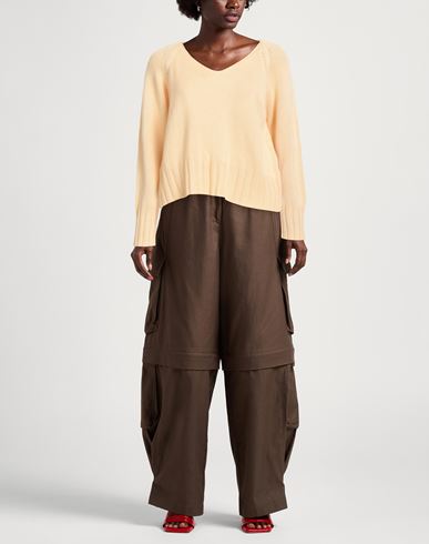 Woman Sweater Sand Size 4 Silk, Cashmere
