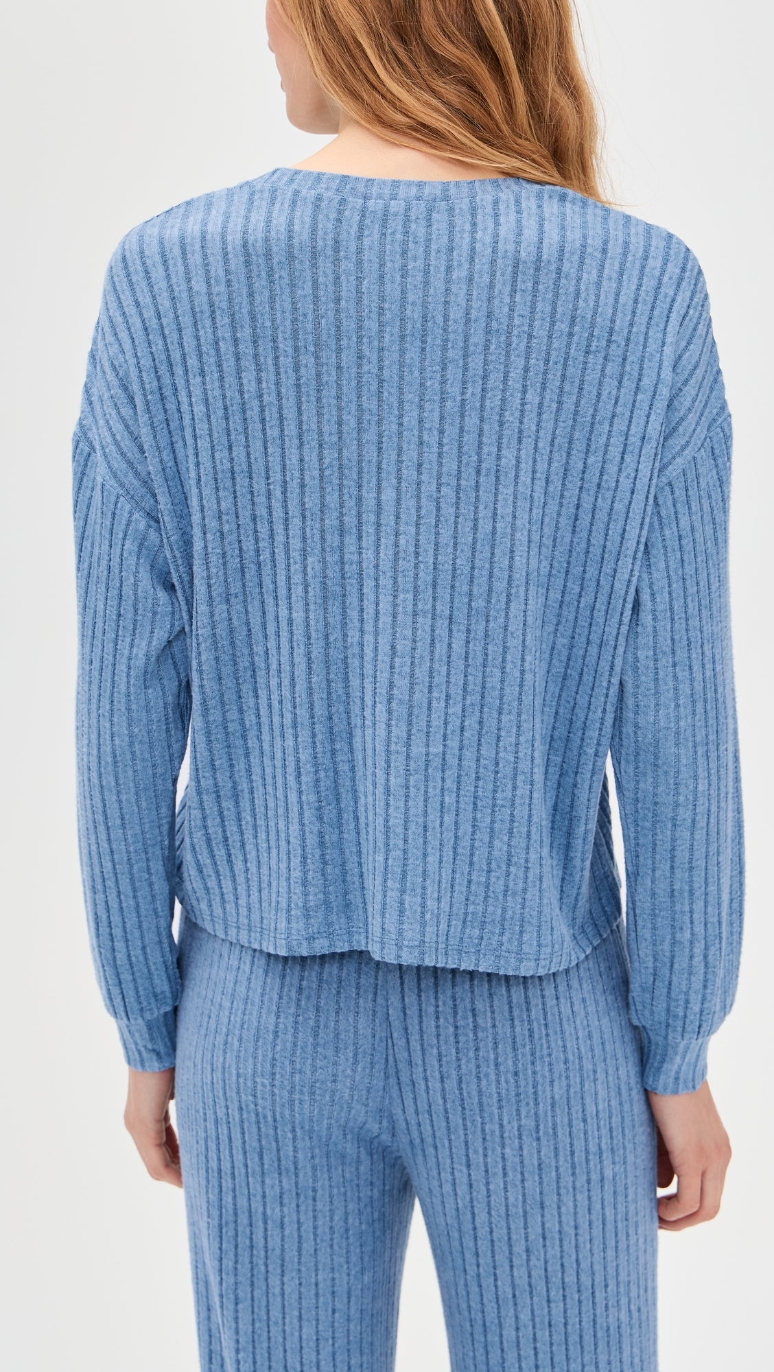 Daydream Rib Long Sleeve Tee Oceanic Blue