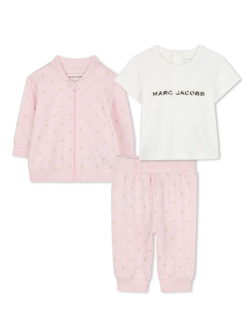Cotton tracksuit set (3 piece set) - Pink