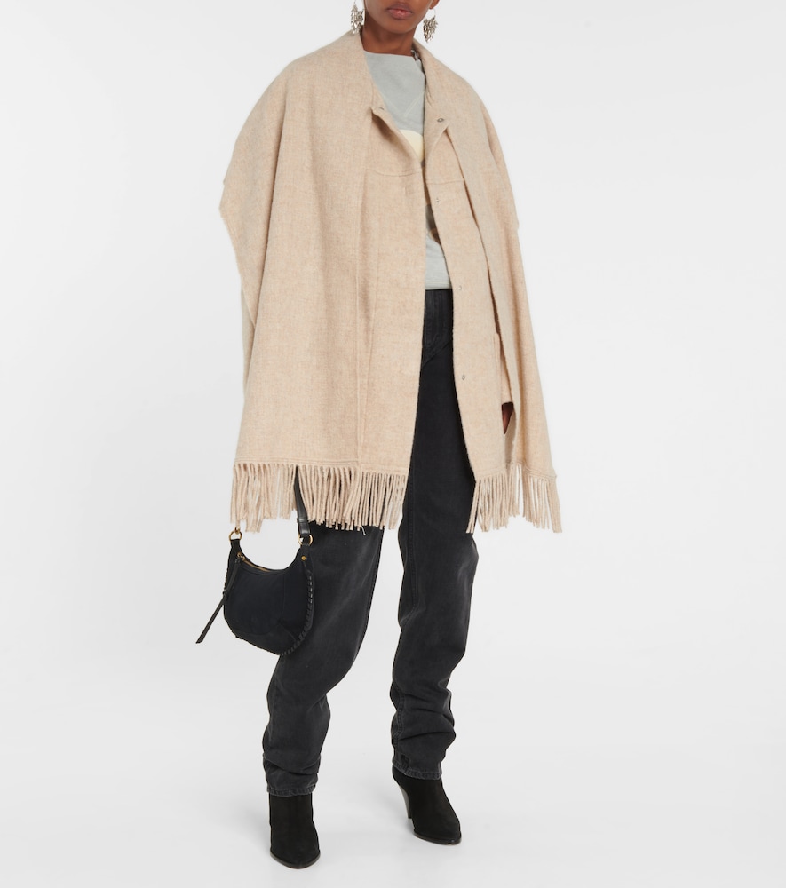 Faty scarf-detailed wool-blend coat