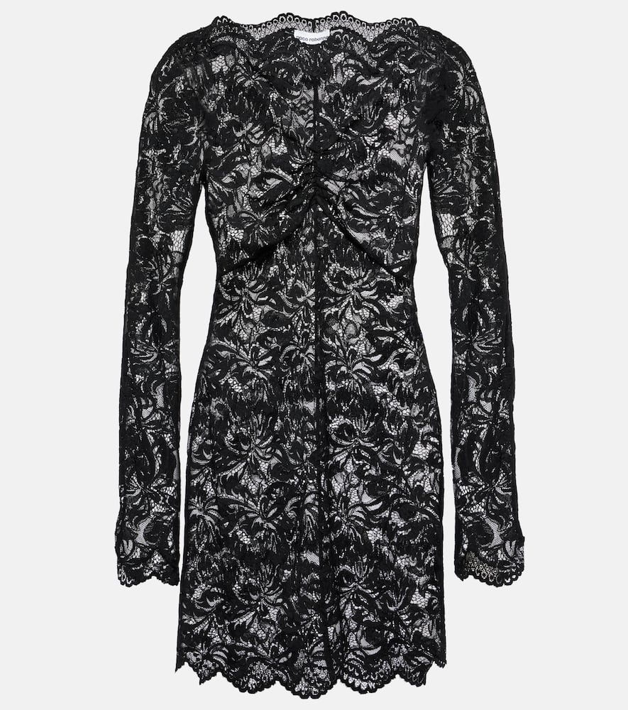 Floral off-shoulder lace minidress