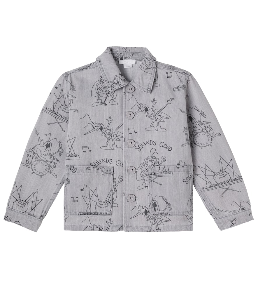 Printed denim jacket