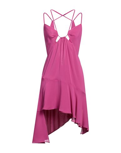 Woman Mini dress Garnet Size 6 Silk, Elastane