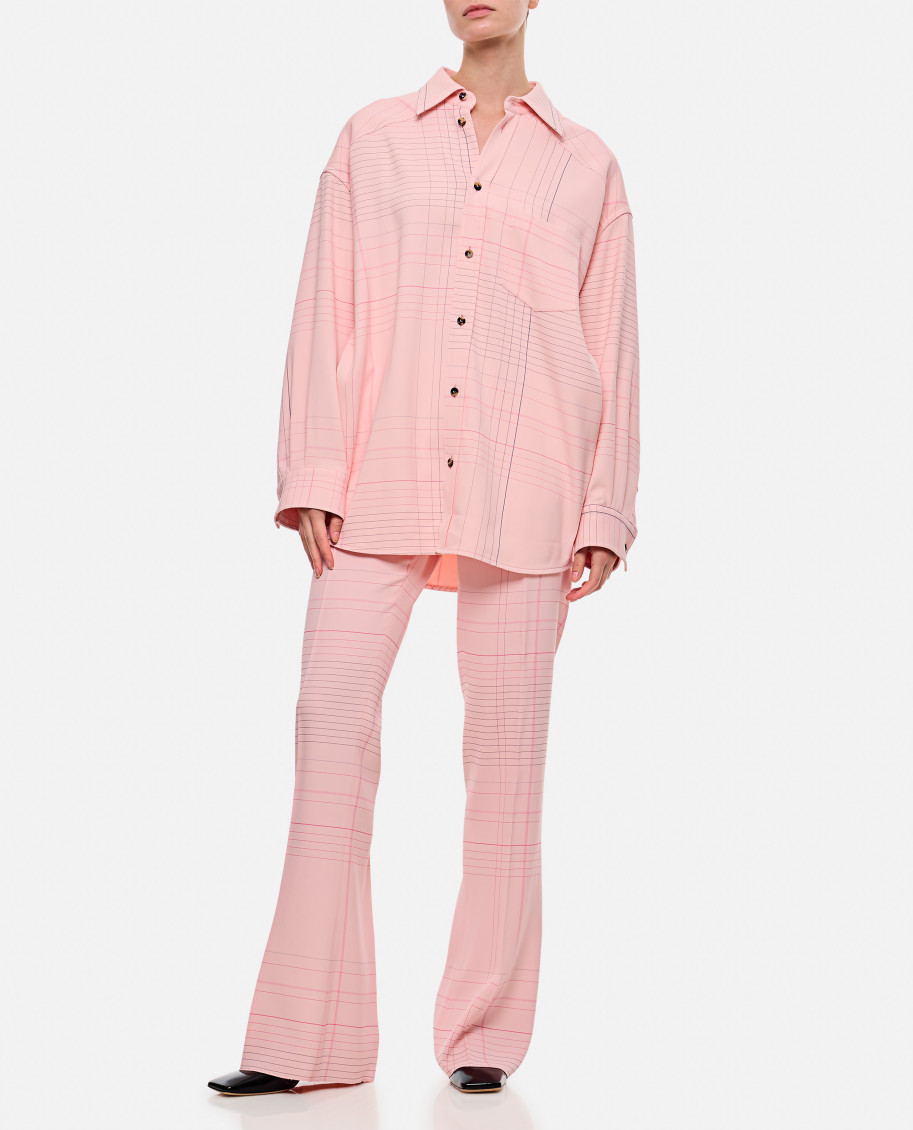 Flared Stretched Trousers