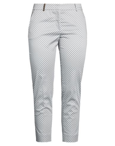 Woman Pants Grey Size 10 Cotton, Elastane