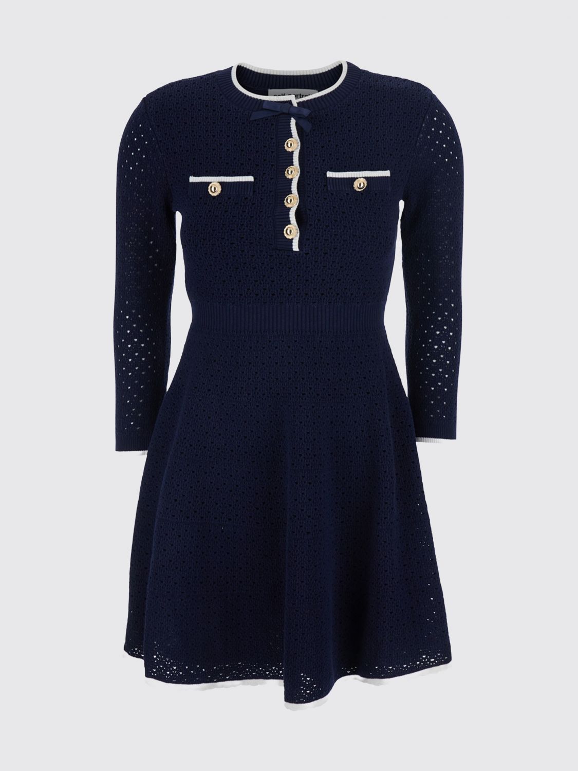 Long-Sleeved Viscose Knit Mini Dress with a Slim Fit