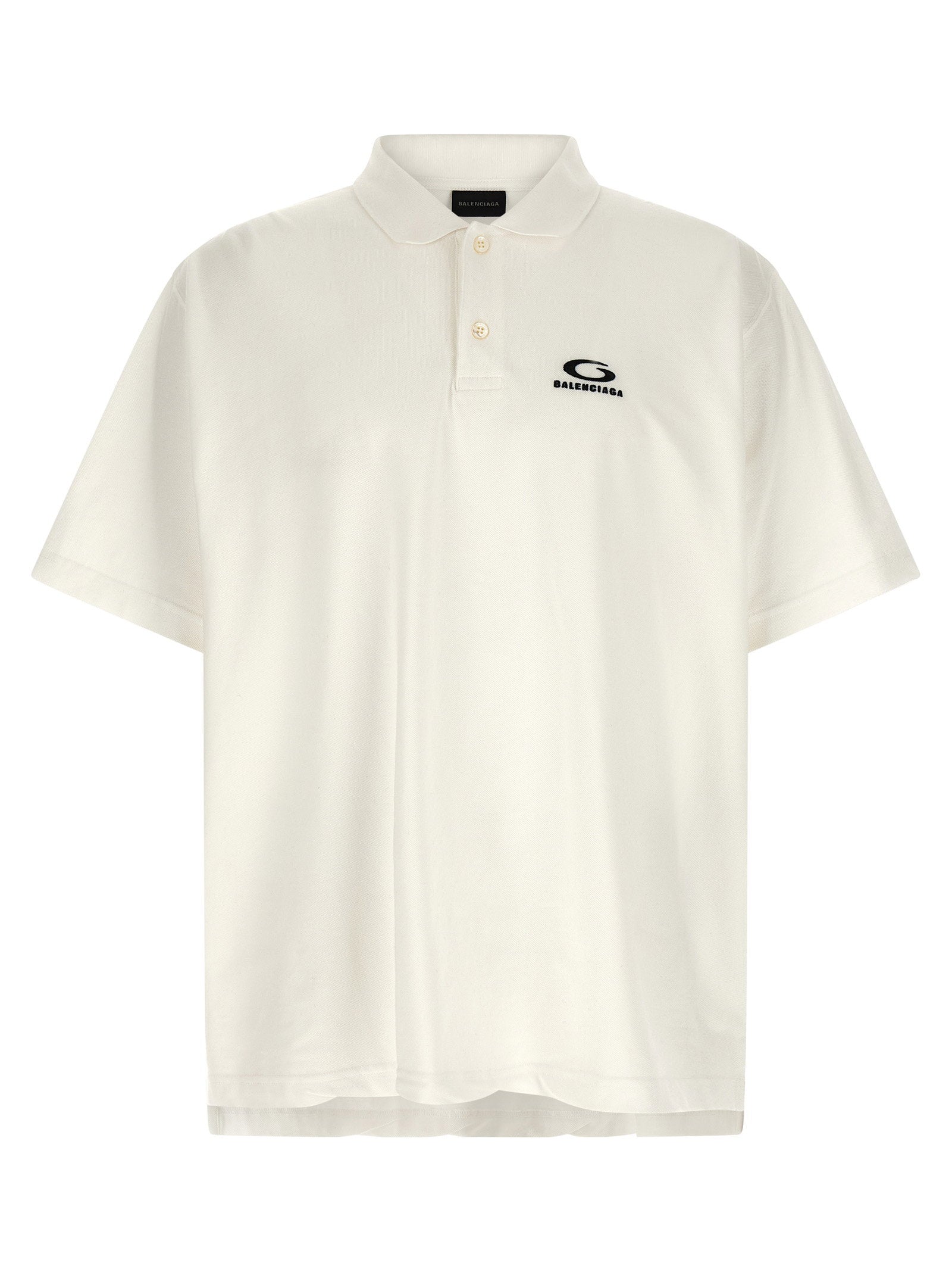 Laurel Classic Embroidered Polo Shirt — Cream