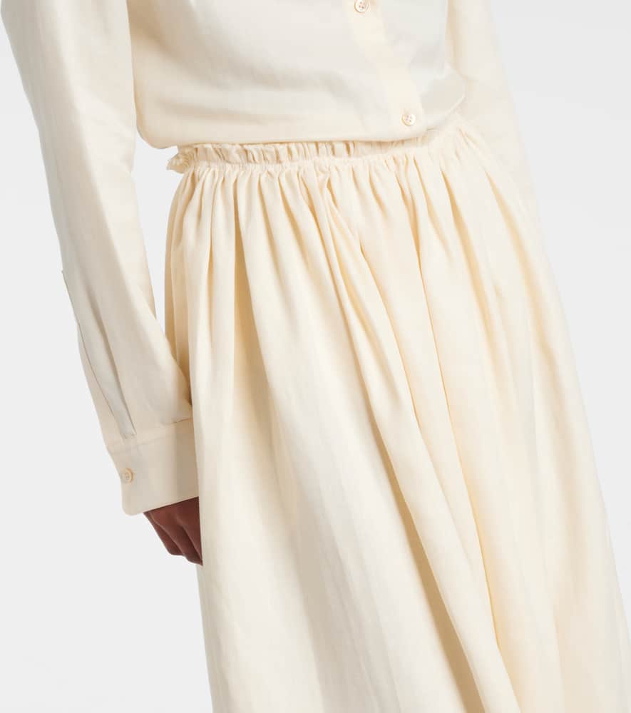 Chiara linen midi skirt
