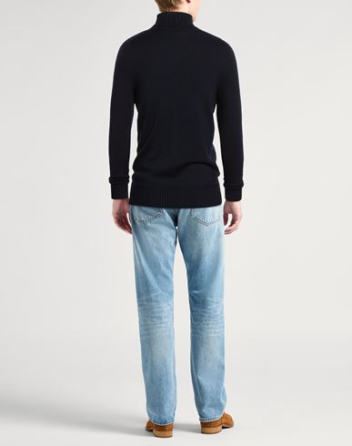 Man Turtleneck Midnight blue Size 36 Merino Wool