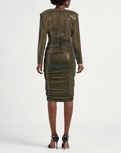 Woman Mini dress Yellow Size 4 Viscose, Elastane, Glass