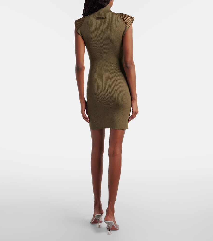 Wool-blend minidress