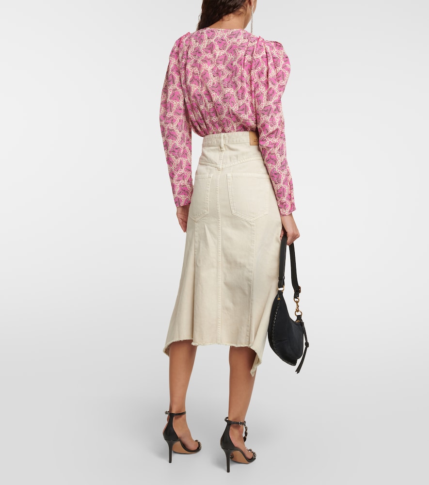 Nyda denim midi skirt