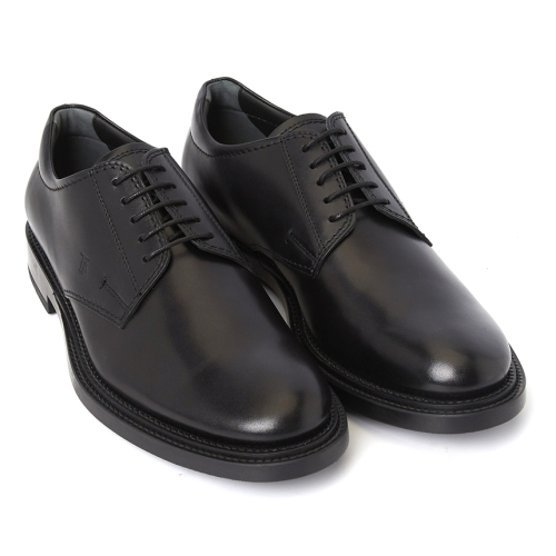 Debossed logo Derby shoes - Black