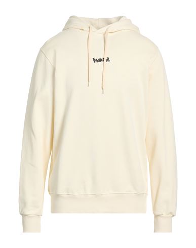 Man Sweatshirt Cream Size S Cotton