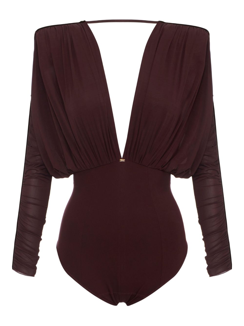 V-neck long-sleeve bodysuit - Red
