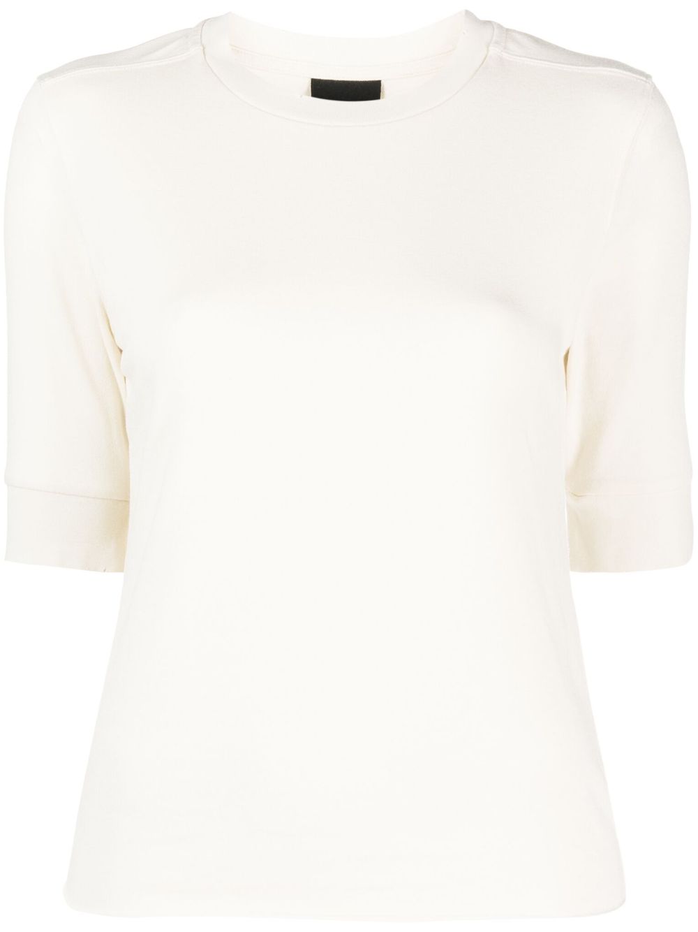 Round-neck stretch T-shirt - Black