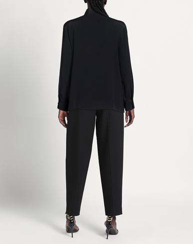 Woman Top Black Size 10 Acetate, Silk