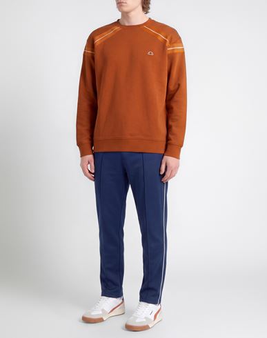 Man Sweatshirt Orange Size S Cotton, Polyester