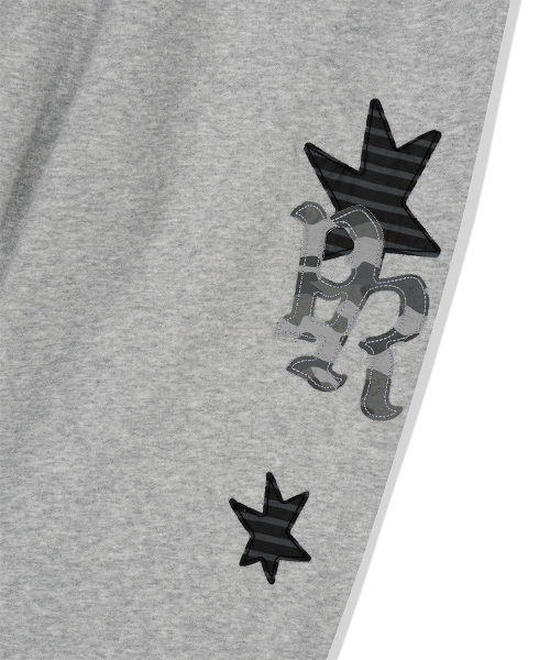 PRAY APPLIQUE SWEAT PANT GREY