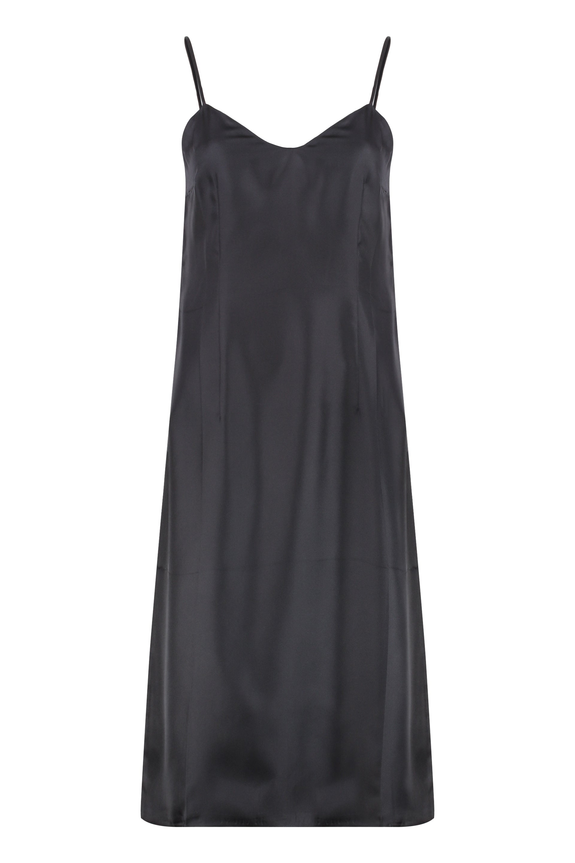Silk Mini Dress with Thin Straps