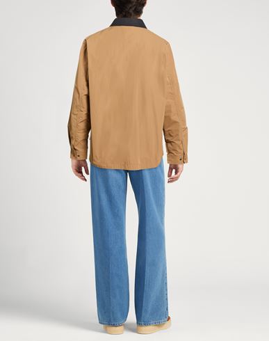 Man Jacket Camel Size L Polyester, Cotton