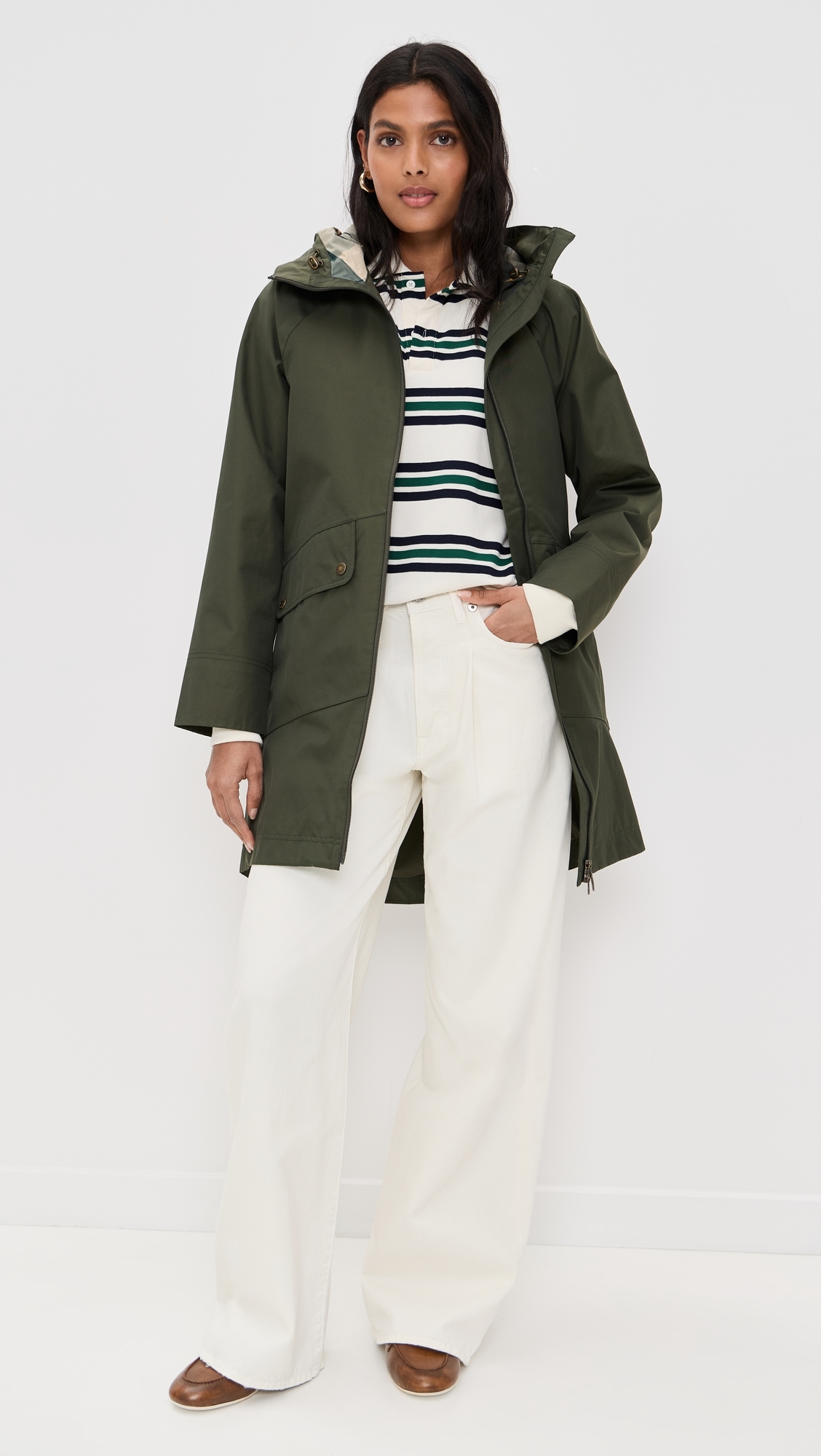 Barbour Barbour Heron Waterproof Jacket Olive
