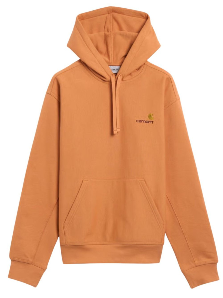Orange Embroidery Logo Hoodie