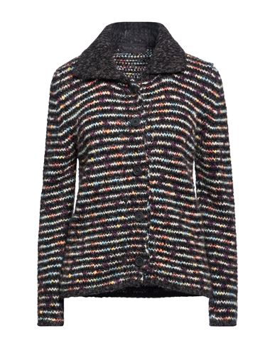 Woman Cardigan Dark brown Size S Merino Wool, Polyamide, Alpaca wool, Mohair wool, Cotton