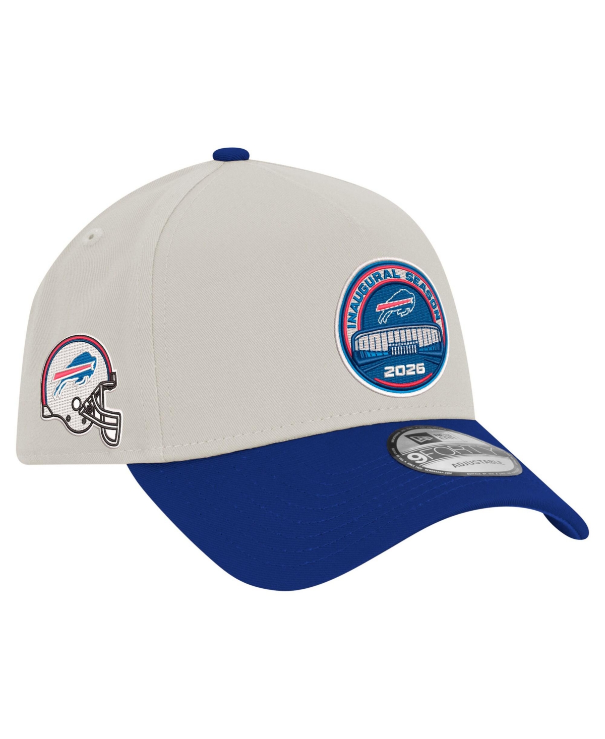 Men's White/Royal Buffalo Bills Highmark Stadium Inaugural Season A-Frame 9FORTY Adjustable Hat - White, Royal