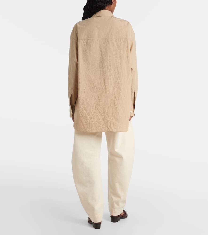 Tie-detail cotton shirt