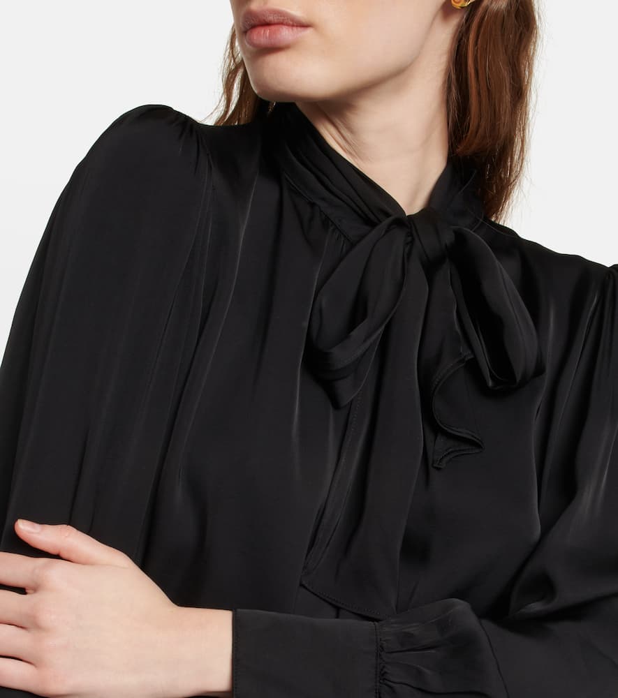 Evelyn satin shirt mini dress