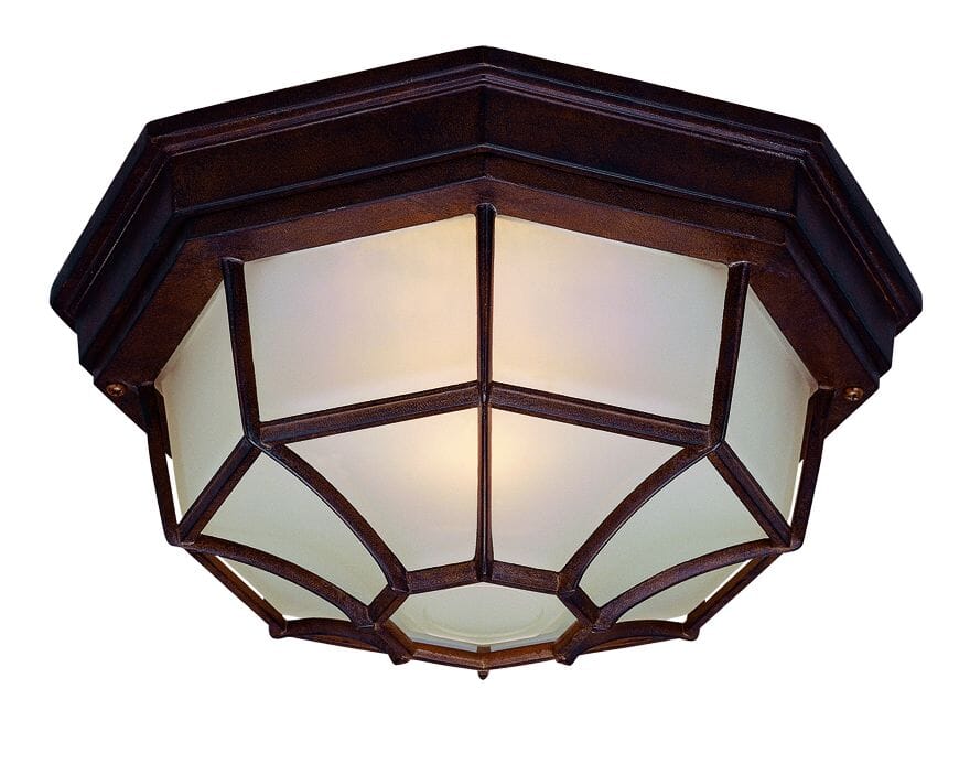 Burled Walnut Two Light Flushmount from the Flushmounts Collection