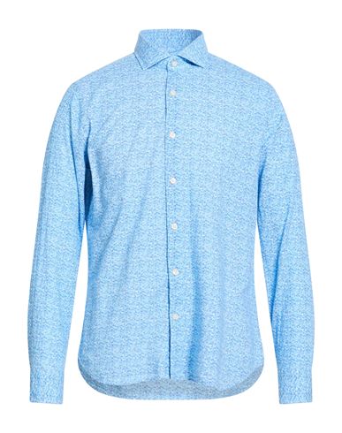 Man Shirt Azure Size 15 ½ Cotton, Linen